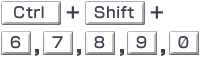 ctrl��+��shift��+��6����7������8������9������0