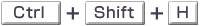 ctrl��+��shift��+��H