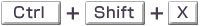 ctrl��+��shift��+��X